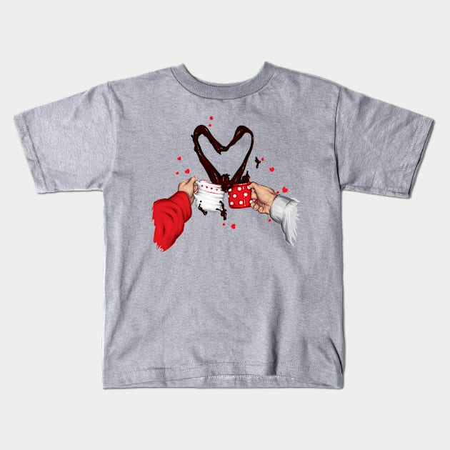 Coffee Love Kids T-Shirt by ManxHaven